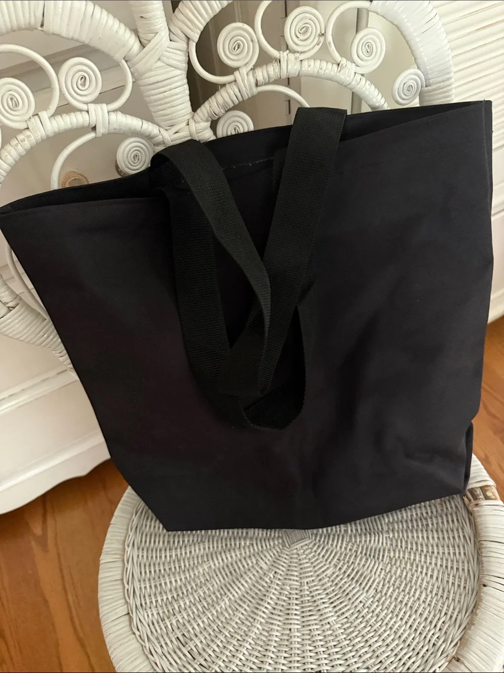 Victoria's Secret Black Canvas Logo Tote